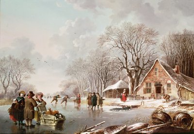 Winter Scene by Andries Vermeulen